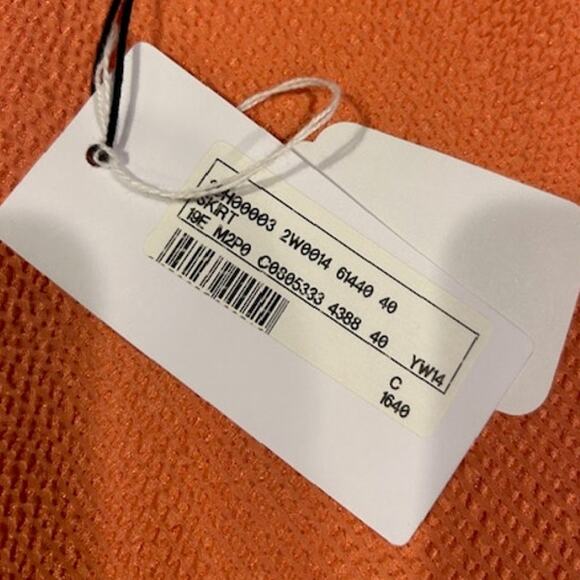 M Missoni Orange Peach Texture 100% Silk Tier Flowy Skirt Women IT 40 US Size 4 - Picture 4 of 11